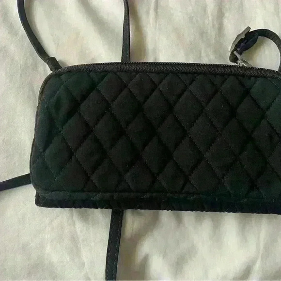 Vera Bradley Black Fold & Zip Protection Wallet with strap - Picture 6 of 6